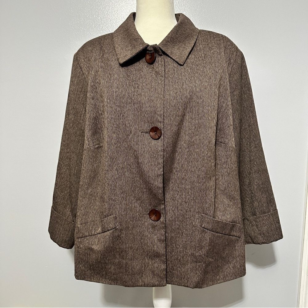 First Option Too brown jacket/blazer size 24 W